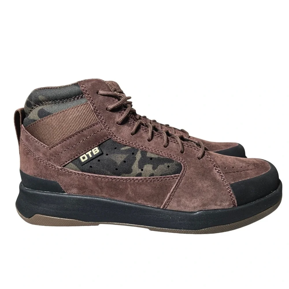 OTB BOOTS TKOOL MID SUEDE Mens Brown Camo Lace Up Boots Size 8